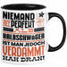 Halbschwäger Geschenk Tasse Lustige Geschenkidee für Halbschwäger Geburtstag Kaffee-Becher Niemand Ist Perfekt Aber Als Halbschwäger Ist Man Nah Dran Schwarz Trendation