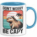 Capybara Don'T Worry Be Capy Tasse Geschenk Capybara Tier Geschenkidee Blau Trendation