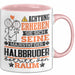 Halbbruder Geschenk Tasse Lustiger Spruch Erheben Sie Sich Der Halbbruder Betritt den Raum Rosa Trendation