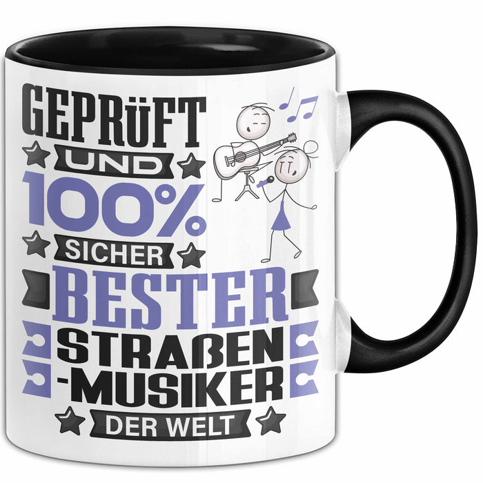 Straßenmusiker Geschenk Lustiger Spruch für Straßenmusiker Geschenkidee Bester Straßenmusiker Der Welt Schwarz Trendation