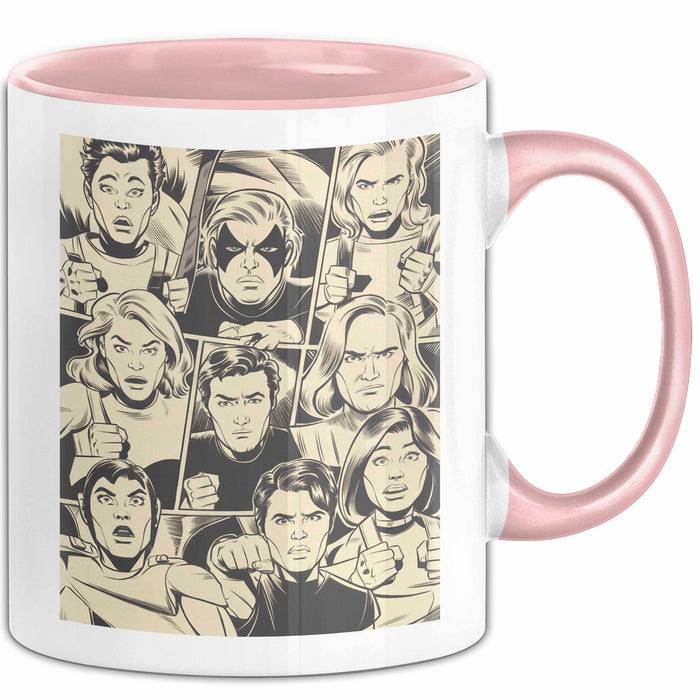 Comic Künstler Tasse Geschenk Lustige Geschenkidee Spruch Für Panel Geschichtenerzähler Rosa Trendation
