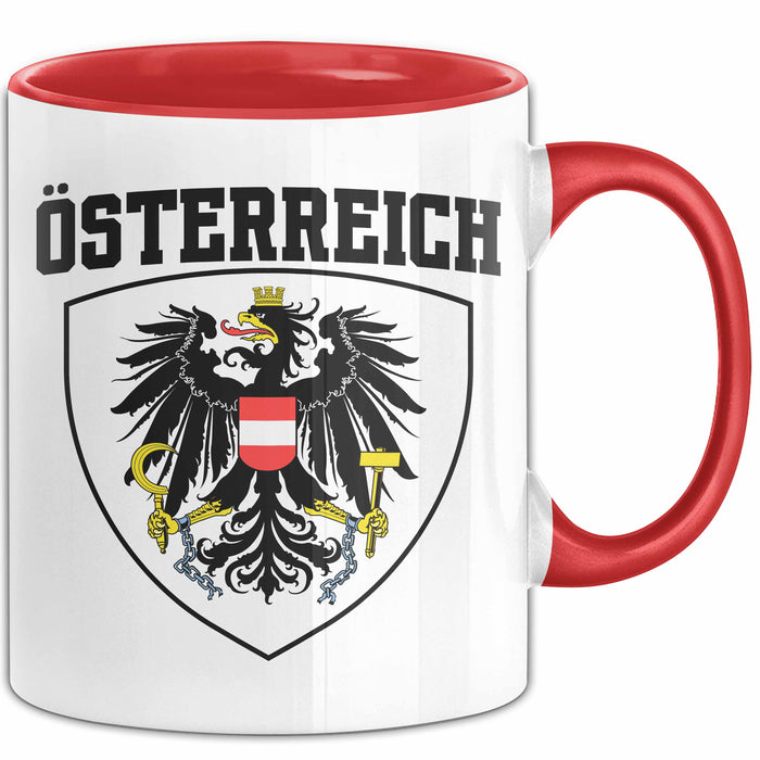 Österreich Tasse Geschenk Flagge Austria Rot Trendation