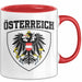 Österreich Tasse Geschenk Flagge Austria Rot Trendation