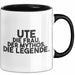 Ute Tasse Ute – Die Frau. Der Mythos. Die Legende. Geschenk Schwarz Trendation