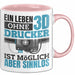 3D Drucker Tasse "Ein Leben Ohne 3D Drucker Ist möglich aber sinnlos" Geschenkidee Rosa Trendation