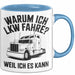 Lkw Fahrer Trucker Tasse Geschenk Lustige Geschenkidee Spruch Warum Ich Lkw Fahre Weil Ich Es Kann Blau Trendation