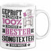 Songtexter Geschenk Lustiger Spruch für Songtexter Geschenkidee Bester Songtexter Der Welt Weiß Trendation