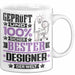 Designer Geschenk Lustiger Spruch für Designer Geschenkidee Bester Designer Der Welt Weiß Trendation