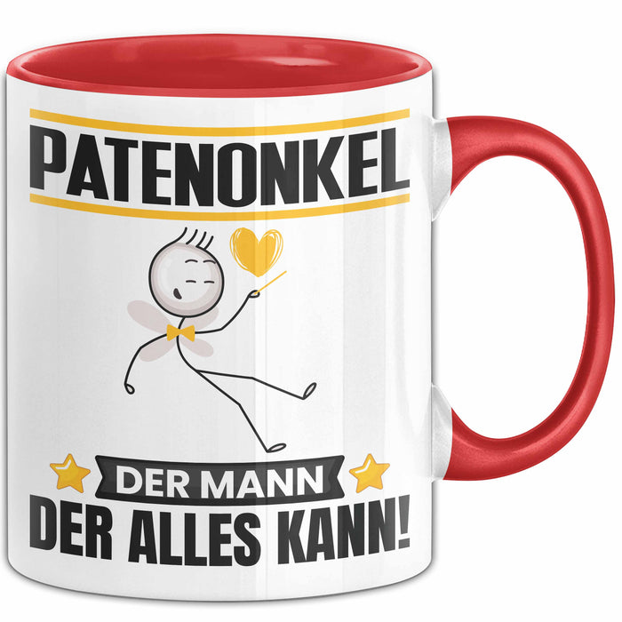 Patenonkel Tasse Geschenk für Patenonkel Der Mann Der Alles Kann Geschenkidee zum Geburtstag Rot Trendation