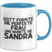 Sandra Tasse Gott Formte Die Perfekte Frau Und Nannte Sie Sandra Geschenk Blau Trendation