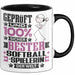 Softballspielerin Geschenk Lustiger Spruch für Softballspielerin Geschenkidee Bester Softballspielerin Der Welt Schwarz Trendation