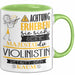 Violinistin Tasse Geschenk Lustiger Spruch Bitte Erheben Sie Sich Seine Majestät Die Violinistin Betritt Den Raum Grün Trendation
