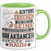 Breakdancer Geschenk Tasse Lustiger Spruch Erheben Sie Sich Der Breakdancer Betritt den Raum Grün Trendation