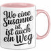 Susanne Tasse Geschenk Wo Eine Susanne Ist Ist Auch Ein Weg Geschenkidee Becher mit Name Rosa Trendation