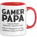 Spieler Papa Tasse Geschenk Lustige Geschenkidee Spruch Gamer Papa Rot Trendation