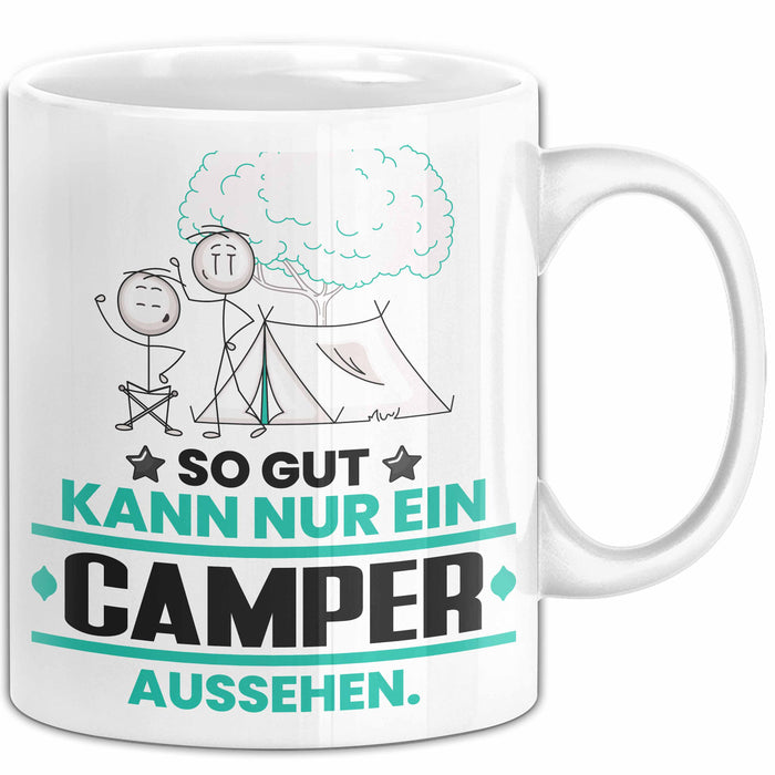 Camper Geschenk Tasse So Gut Kann Nur Ein Camper Aussehen Geschenkidee Kaffee-Becher Weiß Trendation