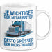 LKW Fahrer Tasse Geschenk Lustige Geschenkidee Spruch Je Wichtiger Der Mitarbeiter Desto Größer Weiß Trendation