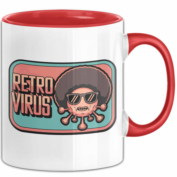 Computerprogrammierer Softwareingenieur Tasse Geschenk Lustige Geschenkidee Spruch Retro Virus Rot Trendation