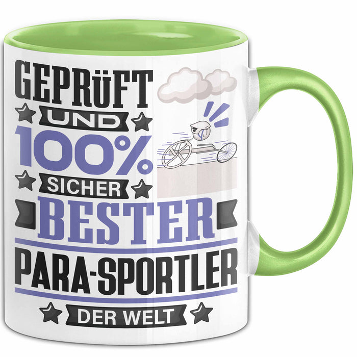 Para-Sportler Geschenk Lustiger Spruch für Para-Sportler Geschenkidee Bester Para-Sportler Der Welt Grün Trendation