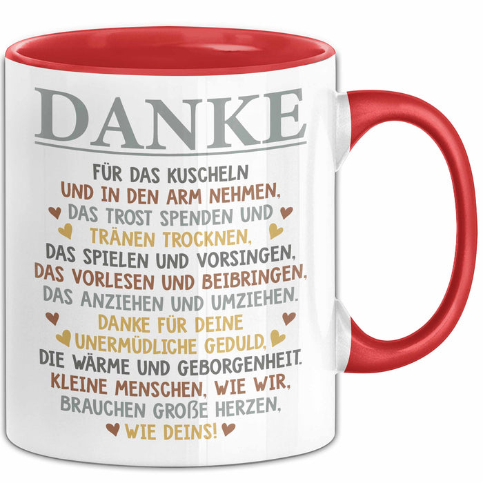 Unterricht Lehrer Wertschätzung Tasse Geschenk Lustige Geschenkidee Spruch Danke Für Das Kuscheln Rot Trendation