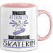 Skaterin Tasse Geschenk Becher Stark Attraktiv Furchtlos Skaterin Lustige Geschenkidee Rosa Trendation