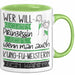 Kung-Fu-Meisterin Tasse Geschenk Spruch Wer Will Schon Prinzessin Sein Wenn Man Auch Kung-Fu-Meisterin Sein Kann Grün Trendation