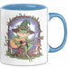 Frosch Tier Spielt Banjo Tasse Geschenk Lustige Geschenkidee Spruch Blau Trendation