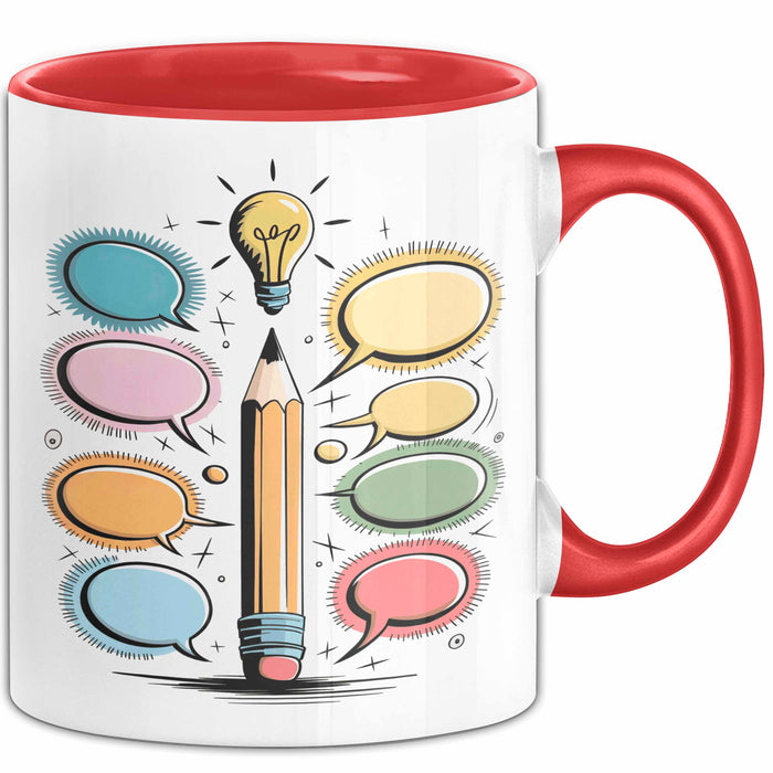 Werbetexter Tasse Geschenk Lustige Geschenkidee Spruch Für Wort Zauberer Rot Trendation