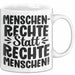 Menschenrechte Statt Rechte Menschen Tasse Geschenk Frieden Becher Weiß Trendation