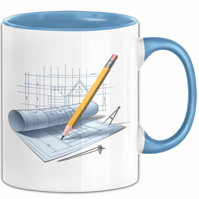 Architekt Tasse Geschenkidee Designprofi Lustiger Spruch Geschenkidee Lustig Blau Trendation