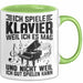 Klavier-Spieler Tasse Geschenk Ich Spiele Klavier Weil Iches Mag Und Nicht Weil Ich Gut Spielen Kann Becher Grün Trendation