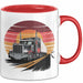 Lkw Fahrer Tasse Geschenkidee für Trucker Lustiger Spruch Rot Trendation