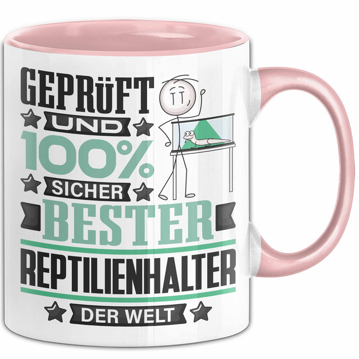 Reptilienhalter Geschenk Lustiger Spruch für Reptilienhalter Geschenkidee Bester Reptilienhalter Der Welt Rosa Trendation
