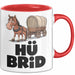 Sarkastische Pferde Tasse Geschenk Lustige Geschenkidee Spruch Hü Brid Rot Trendation