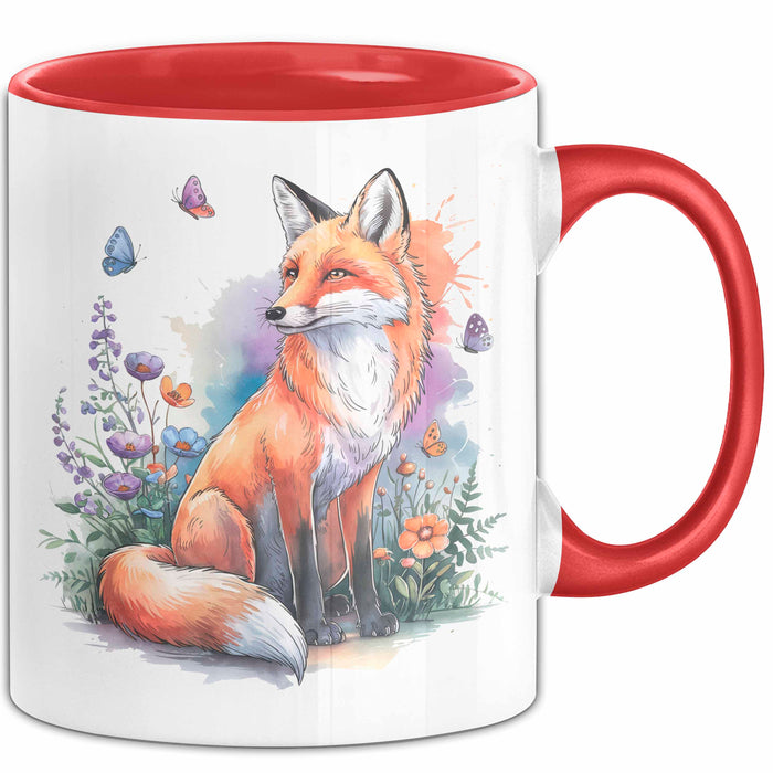 Fuchs Tierliebhaber Tasse Geschenk Lustige Geschenkidee Spruch Rot Trendation