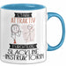 Slackline-Instruktorin Tasse Geschenk Becher Stark Attraktiv Furchtlos Slackline-Instruktorin Lustige Geschenkidee Blau Trendation