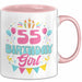 55. Geburtstag Tasse Frauen Mädchen Geschenkidee Lustig 55 Birthday Girl Lustiger Spruch Mutter Mama Rosa Trendation