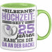 Ehemann Tasse Geschenk 25 Jahre Hochzeitstag Lustiger Spruch Seit 25 Jahren Habe ich den Da an der backe Silberhochzeit Grün Trendation