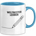 Unterricht Lehrer Wertschätzung Tasse Geschenk Lustige Geschenkidee Spruch Weltbester Lehrer Blau Trendation