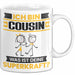 Cousin Tasse Geschenk für Cousin Geburtstag Lustiger Spruch Kaffee-Becher Was Ist Deine Superkraft Weiß Trendation