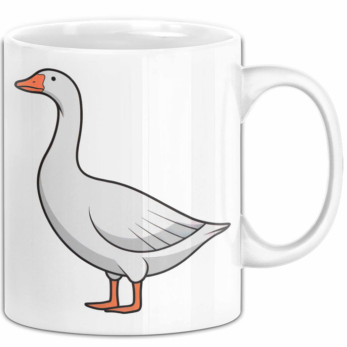Gans Tier Gänse Bauer Tasse Becher Geschenk Lustige Geschenkidee Spruch Weiß Trendation
