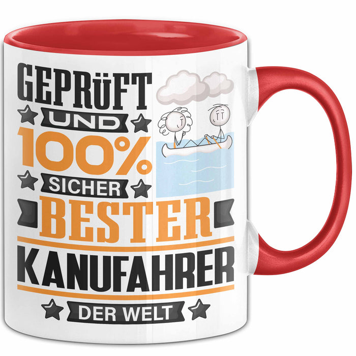 Kanufahrer Geschenk Lustiger Spruch für Kanufahrer Geschenkidee Bester Kanufahrer Der Welt Rot Trendation
