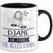 DJane Geschenk Tasse Becher Die Frau Die Allen Kann Geschenkidee für eine DJane Lustig Trendation
