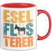 Eselbauer Esel Tier Tasse Geschenk Lustige Geschenkidee Spruch Esel Flüsterer Rot Trendation