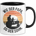Papa Vatertag Vater Sohn Tasse Becher Geschenk Lustige Geschenkidee Spruch Wie Der Papa So Der Sohn Trendation