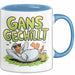 Sarkastische Gans Tasse Geschenkidee Total Entspannt Blau Trendation
