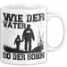 Vater Sohn Tasse Geschenk Lustige Geschenkidee Spruch Motorrad-Fahrer Weiß Trendation