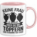 Töpferin Tasse Geschenk Keine Frau Ist Perfekt Aber Die Die Töpfern Sind Nah Dran Geschenkidee Töpfern Becher Rosa Trendation