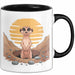 Erdmännchen Tier Tasse Geschenk Lustige Geschenkidee Spruch Schwarz Trendation
