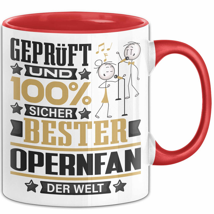Opernfan Geschenk Lustiger Spruch für Opernfan Geschenkidee Bester Opernfan Der Welt Rot Trendation